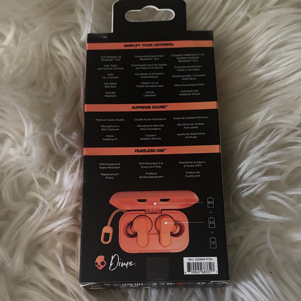 Skullcandy Dime True Wireless Earbuds - Vivid Orange